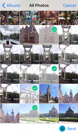 VIPole iOS выбор нескольких фото для отправки